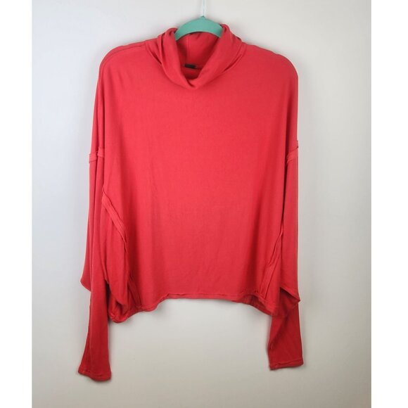 We The Free Alameda Oversized Slouchy Dolman Sleeve Ribbed Turtleneck Top sz M - Picture 1 of 11